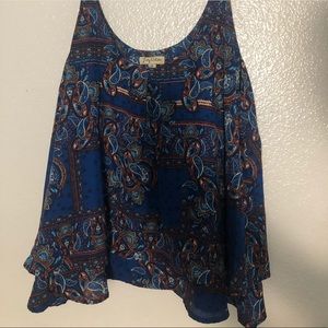 ☀️Blue boho pattern shirt